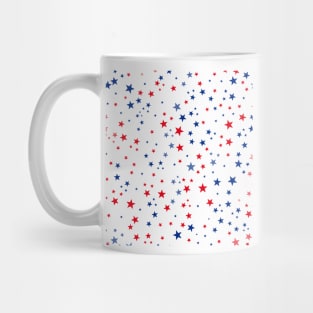 Red and blue stars USA flag design pattern Mug